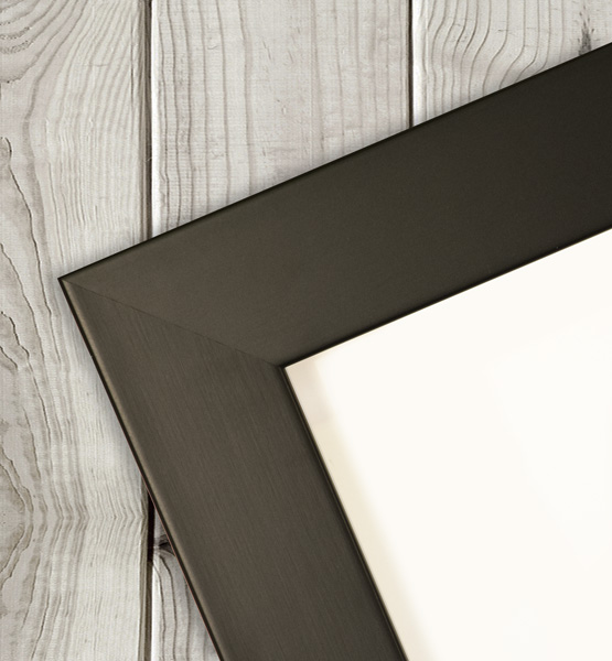 Acrylic mounted print in a black or white frame