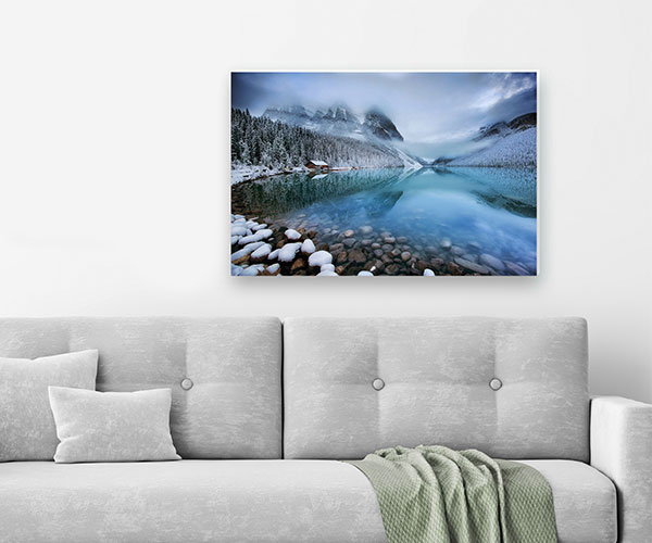 colour edged photo block mounted on medite block