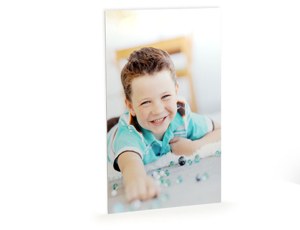 Aluminium photo print in an easy carry presentation box