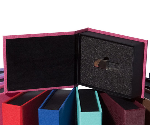 Each box contains an 8GB engraved USB